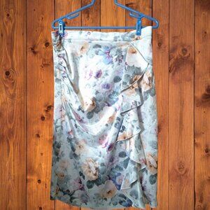 VFSHOW VFEMAGE WOMEN'S XL FLORAL RUCHED RUFFLE ELASTIC WAIST SKIRT